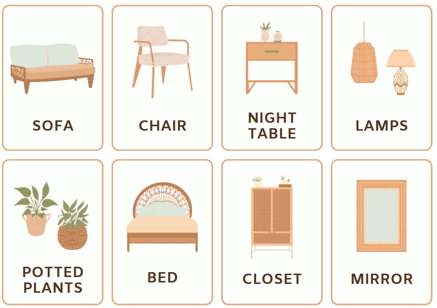 Types Of Furniture फर्नीचर के प्रकार